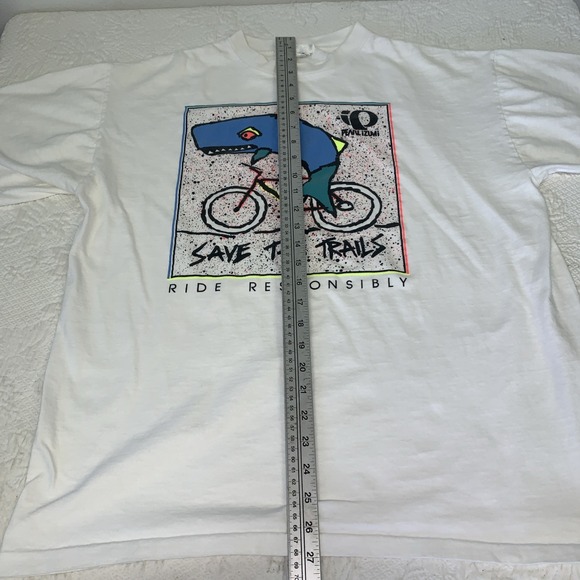 Vintage 90's Pearl Izumi USA Made Single Stitch White Cycling T-Shirt XL - Picture 3 of 8